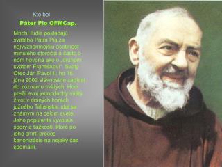 Páter Pio OFMCap.