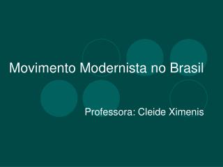Movimento Modernista no Brasil