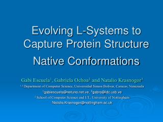 Evolving L-Systems to Capture Protein Structure Native Conformations