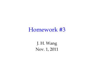 Homework #3