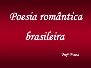 Poesia romântica
