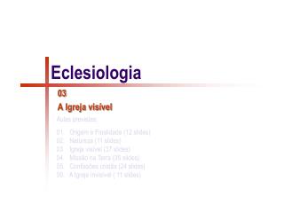 Eclesiologia