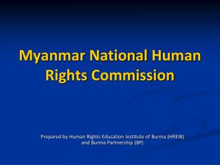 Myanmar National Human Rights Commission
