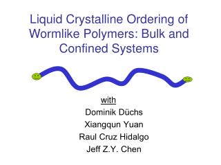 Liquid Crystalline Ordering of Wormlike Polymers: Bulk and Confined Systems