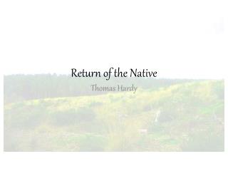 Return of the Native