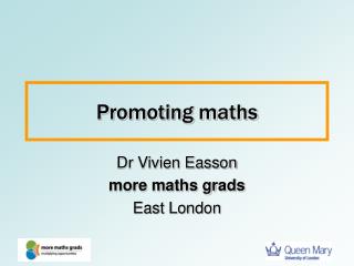 Promoting maths