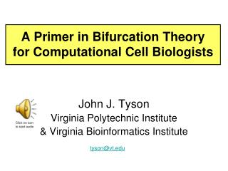 A Primer in Bifurcation Theory for Computational Cell Biologists