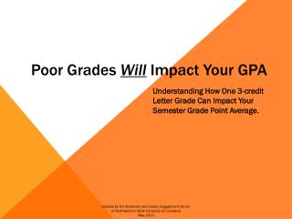 Poor Grades Will Impact Your GPA