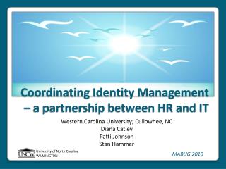 Coordinating Identity Management – a partnership between HR and IT