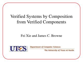 Verified Systems by Composition from Verified Components