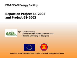 Report on Project 64-2003 and Project 68-2003