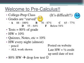 Welcome to Pre-Calculus!!