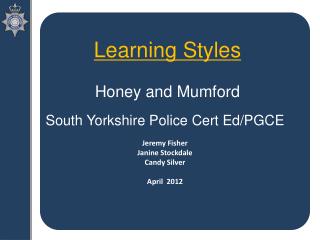 Learning Styles Honey and Mumford