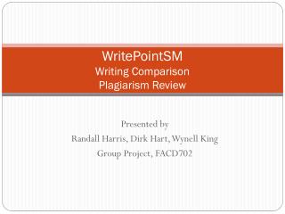 WritePointSM Writing Comparison Plagiarism Review