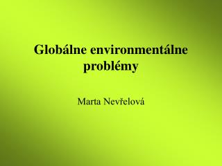 Globálne environmentálne problémy
