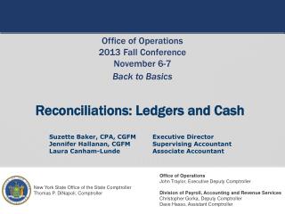 Reconciliations: Ledgers and Cash
