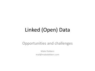 Linked (Open) Data