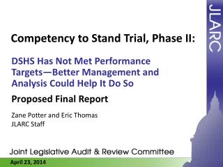 competency phase trial stand ii ppt powerpoint presentation dshs targets met analysis performance management better could help