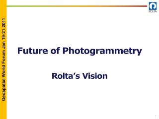 Future of Photogrammetry Rolta’s Vision