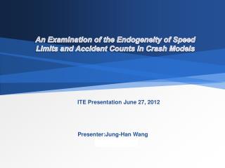 An Examination of the Endogeneity of Speed Limits and Accident Counts in Crash Models