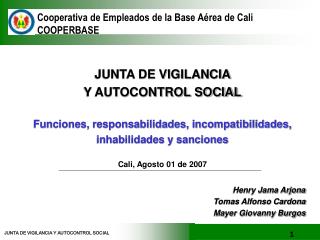 JUNTA DE VIGILANCIA Y AUTOCONTROL SOCIAL
