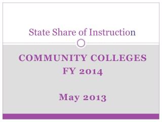 State Share of Instructio n
