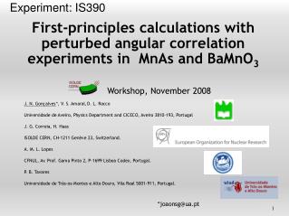 First-principles calculations with perturbed angular correlation experiments in MnAs and BaMnO 3