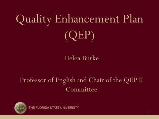 Quality Enhancement Plan (QEP)