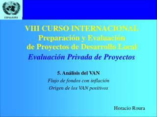 VIII CURSO INTERNACIONAL Preparación y Evaluación de Proyectos de Desarrollo Local