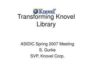 Transforming Knovel Library