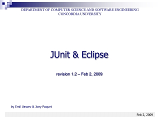 JUnit &amp; Eclipse
