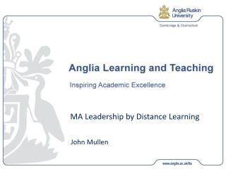 MA Leadership by Distance Learning