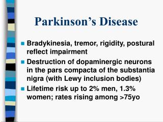 parkinson disease clinical perspective pdd dementia ppt powerpoint presentation interactions gene hu howard contribution potential environment metal