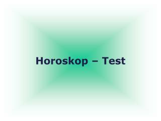 Horoskop – Test
