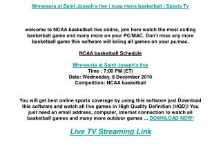 Minnesota at Saint Joseph's live | ncaa mens basketball | Sp
