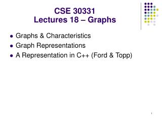 CSE 30331 Lectures 18 – Graphs
