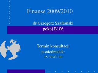 Finanse 2009/2010