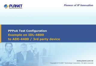 PPPoA Test Configuration
