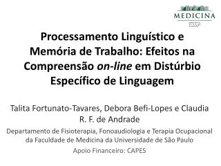 Talita Fortunato-Tavares, Debora Befi-Lopes e Claudia R. F. de Andrade