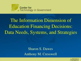 The Information Dimension of Education Financing Decisions: Data Needs, Systems, and Strategies