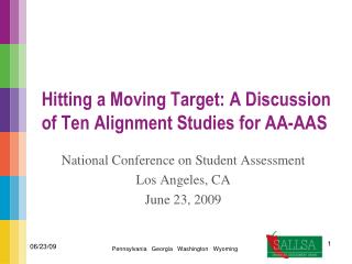 Hitting a Moving Target: A Discussion of Ten Alignment Studies for AA-AAS