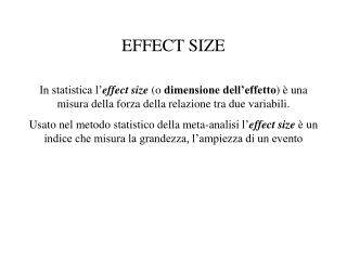 EFFECT SIZE