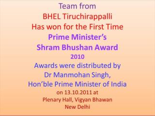 Award Ceremony coverage by Govt.of India website