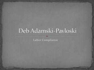 Deb Adamski-Pavloski