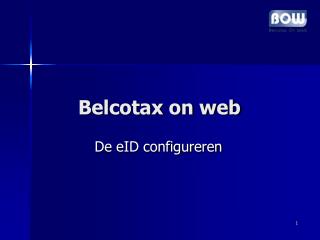 Belcotax on web
