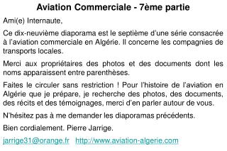 Aviation Commerciale - 7ème partie Ami(e) Internaute,