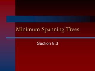 Minimum Spanning Trees