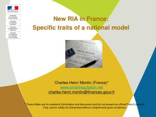 New RIA in France: Specific traits of a national model