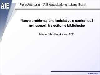 Piero Attanasio – AIE Associazione Italiana Editori