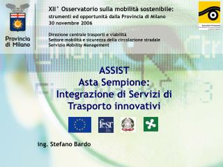 XII° Osservatorio sulla mobilità sostenibile: strumenti ed opportunità dalla Provincia di Milano